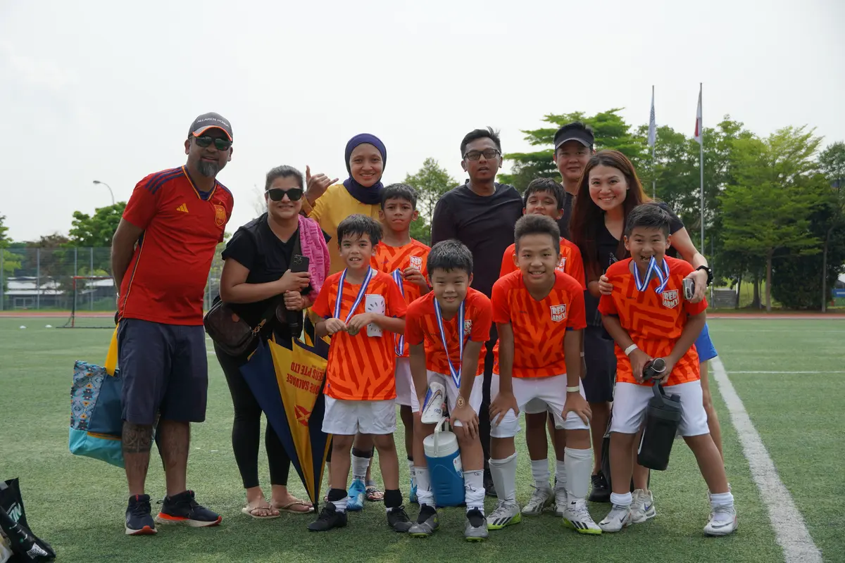 Players and families together at the F17 Strikers Cup